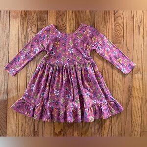 Vivie and Ash peplum top purple floral girls 8 9